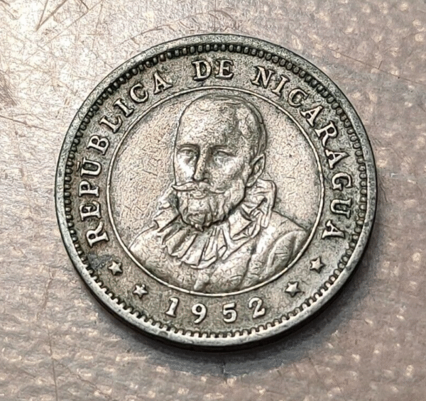 NICARAGUA 5 CENTAVOS 1952 KM 24.1