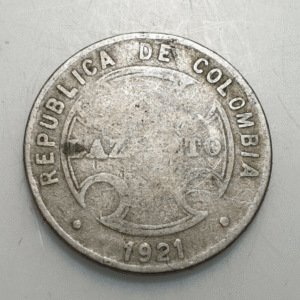 COLOMBIA LAZARETO LEPER COLONY 5 CENTAVOS 1921 BC