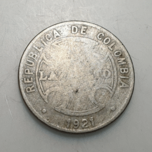 COLOMBIA LAZARETO LEPER COLONY 5 CENTAVOS 1921 BC