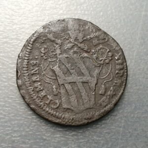 ESTADOS PAPALES PONTIFICIO VATICANO GUBBIO CLEMENTE XII 1 BAIOCCO 1732 BC+