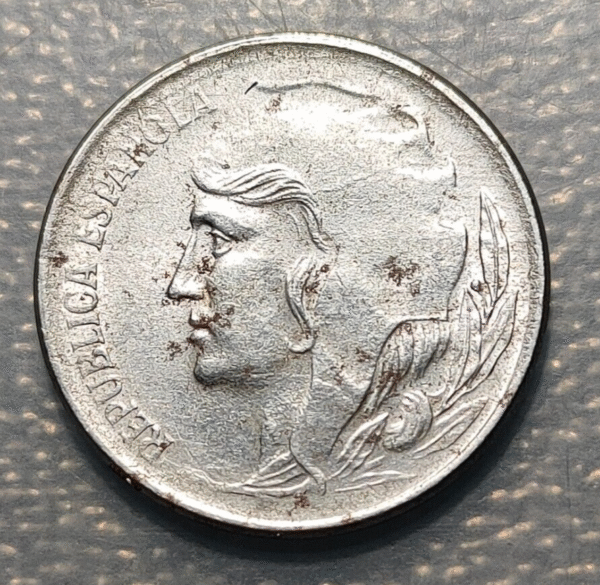 ESPAÑA REPUBLICA 5 CENTIMOS 1937 EBC+ HIERRO