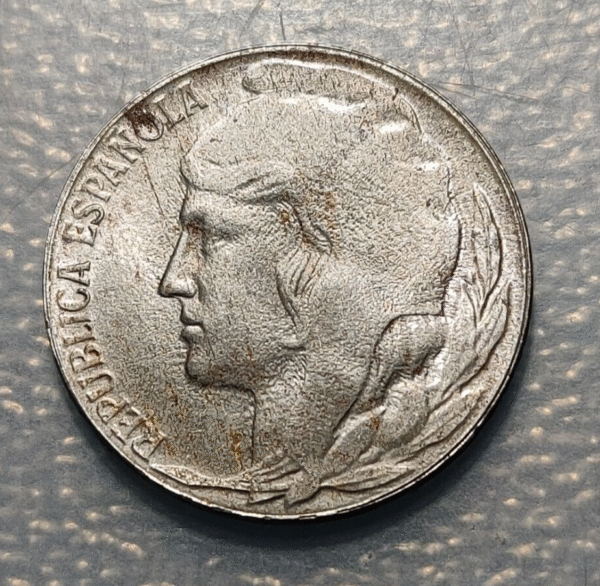 ESPAÑA REPUBLICA 5 CENTIMOS 1937 EBC+/SC- HIERRO