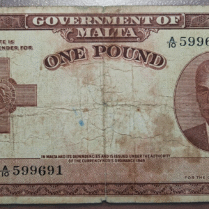 MALTA 1 POUND 1949 P 22 BC+