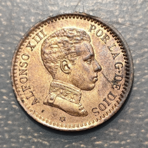 ESPAÑA ALFONSO XIII 2 CENTIMOS 1905 (5) SM·V SC-/SC BRILLO ORIGINAL