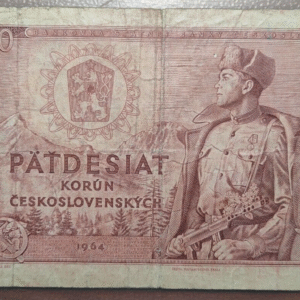 CZECHOSLOVAKIA CHECHOSLOVAQUIA 50 KORUN 1964 P 90b SERIE G BC/BC+