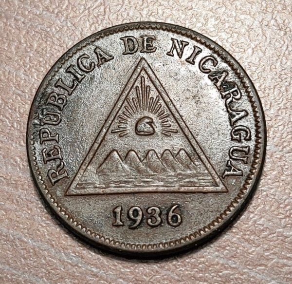 NICARAGUA 1 CENTAVO 1936 KM 11