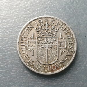 SOUTH RHODESIA RODESIA DEL SUR GEORGE VI 1/2 CROWN 1951 NICKEL MBC