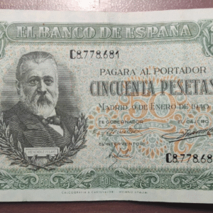 ESPAÑA 50 PESETAS 1940 MENENDEZ PELAYO EBC