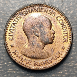 GHANA 1/2 PENNY 1958 EBC+ BRILLO ORIGINAL
