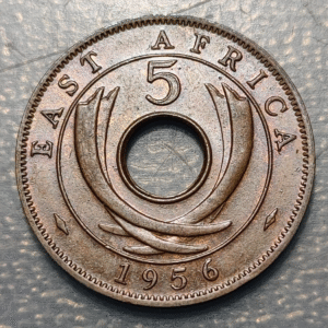 EAST AFRICA 5 CENTS 1956 SC-/SC BRILLO ORIGINAL
