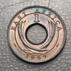 EAST AFRICA 1 CENT 1959 SC UNC PARTE DE BRILLO ORIGINAL