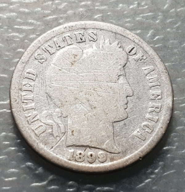 ESTADOS UNIDOS EEUU UNITED STATES USA BARBER DIME 10 CENTS 1899