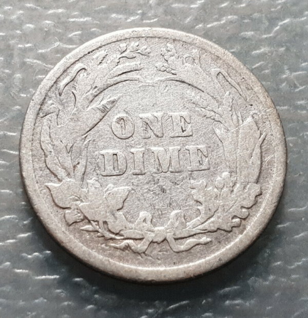 ESTADOS UNIDOS EEUU UNITED STATES USA BARBER DIME 10 CENTS 1899 - Imagen 2