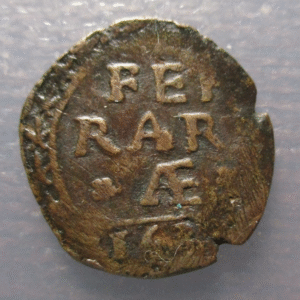 ESTADOS PAPALES PONTIFICIO VATICANO URBANO VIII FERRARA QUATTRINO 163(6)