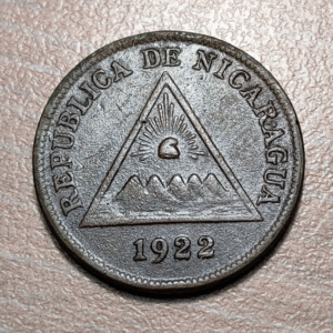NICARAGUA 1 CENTAVO 1922 KM 11