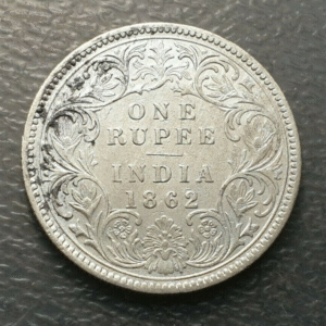 INDIA BRITANICA BRITISH INDIA VICTORIA 1 RUPIA 1 RUPEE 1862 BC+/MBC LIMPIADA ESC