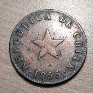 CHILE 1 CENTAVO 1853