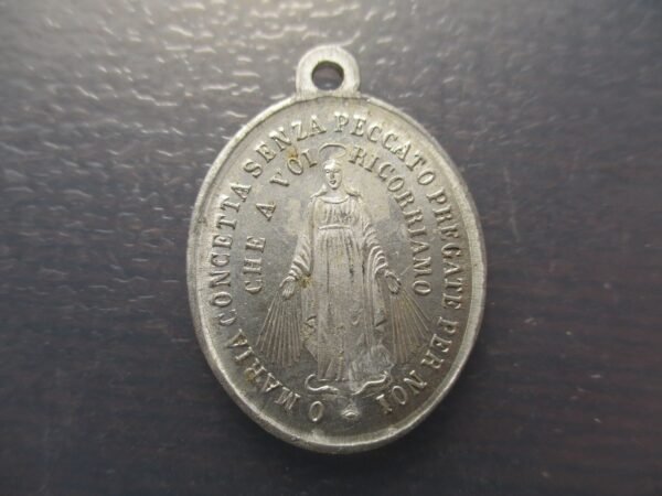MEDALLA RELIGIOSA SAN FRANCISCO DE ASIS / MARIA INMACULADA - Imagen 2