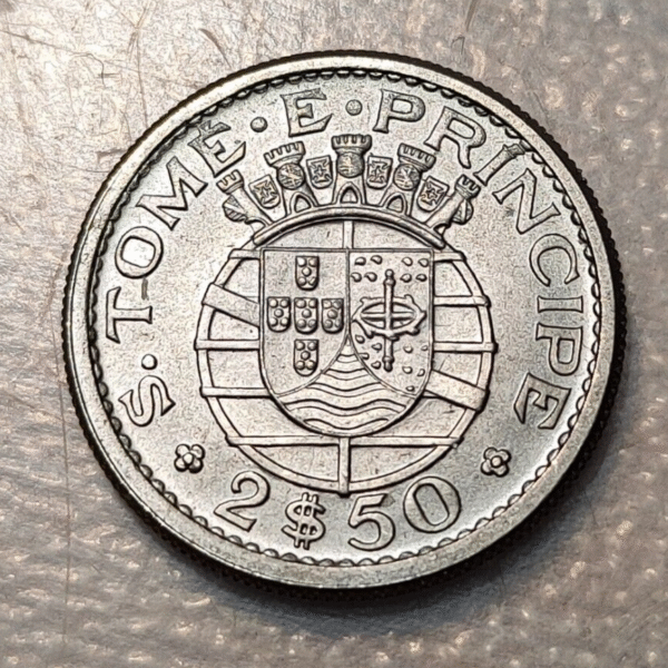 SANTO TOME Y PRINCIPE SAINT THOMAS & PRINCE PORTUGAL 2 1/2 ESCUDOS 1962