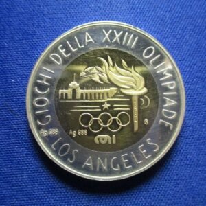 LOS ANGELES 1984 XXIII OLYMPICS ITALIAN SILVER MEDAL TOKEN 33 mm