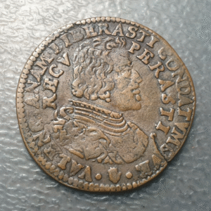 IMPERIO ESPAÑOL PAISES BAJOS AMBERES FELIPE IV JETON 1657 RECONQUIS VALENCIENNES