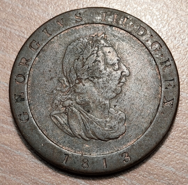 ISLE OF MAN 1/2 PENNY 1813 - Imagen 2