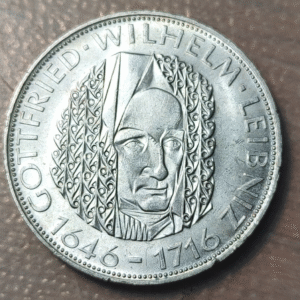 ALEMANIA OCCIDENTAL FEDERAL WEST GERMANY RFA 5 MARK 5 MARCOS 1966 D LEBNIZ SC-