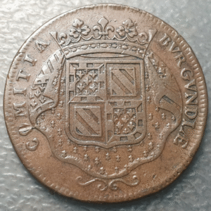 FRANCIA BORGOÑA BOURGOGNE LOUIS XIV LUIS XIV JETON 1704 "FULTA VIRESCIT" 31 mm