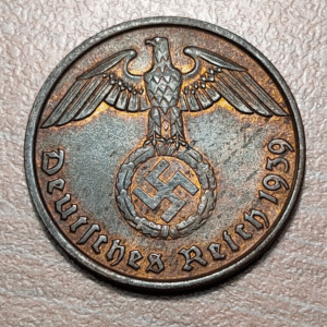 ALEMANIA GERMANY 2 PFENNIG 1939 J SC UNC BRILLO ORIGINAL BRIGHT