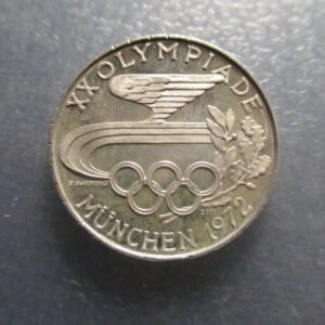 MUNICH MUNCHEN 1972 OLYMPICS SILVER MEDAL TOKEN 24 mm