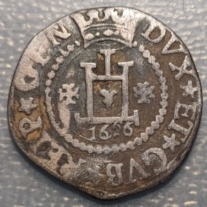 ITALIA GENOVA GENUA 1/8 SCUDO 1626 MBC-/MBC 4,55g ESCASA