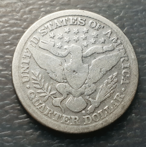 ESTADOS UNIDOS USA EEUU UNITED STATES 1/4 DOLAR QUARTER DOLLAR 1894 S BC ESCASA - Imagen 2