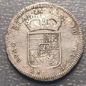 IMPERIO ESPAÑOL PAISES BAJOS AMBERES CARLOS II 4 STUIVER 4 PATARD 1699 MUY RARO