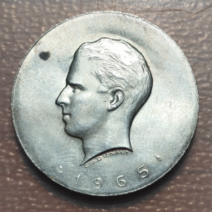 BELGICA BELGIUM BAUDOUIN BALDOVINO MEDALLA 1965 1000 AÑOS CASA MONEDA BRUSELAS