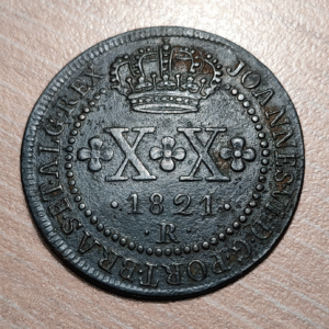 BRASIL BRAZIL JOAO VI 20 REIS 1821 R EBC