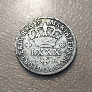 PORTUGAL MARIA I (1777-1786) TOSTAO 80 REIS S/F SIN FECHA MBC-