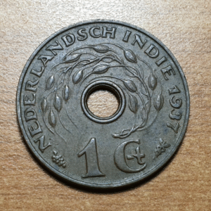 INDONESIA INDIAS HOLANDESAS NETHERLANDS INDIES 1 CENT 1937 MBC+
