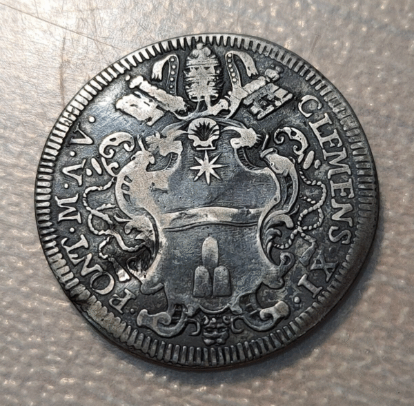 ESTADOS PAPALES VATICANO CLEMENTE XI GIULIO ANNO V ESTIGMATAS DE S. FRANCESCO - Imagen 2