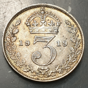 GRAN BRETAÑA GREAT BRITAIN INGLATERRA GEORGE V 3 PENCE 1919 SC-/SC