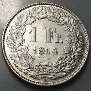 SUIZA SWITZERLAND 1 FRANCO 1 FRANC 1914 EBC+