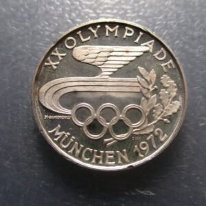 MUNICH MUNCHEN 1972 OLYMPICS SILVER MEDAL TOKEN 28 mm
