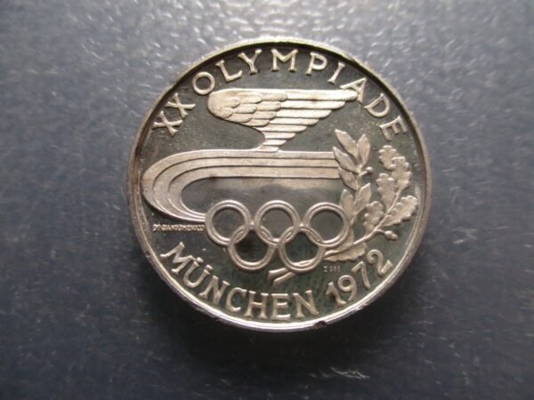 MUNICH MUNCHEN 1972 OLYMPICS SILVER MEDAL TOKEN 28 mm
