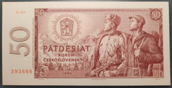 CZECHOSLOVAKIA CHECOSLOVAQUIA 50 KORUN 1964 P90b SC UNC
