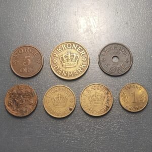 ESCANDINAVIA NORUEGA SUECIA DINAMARCA ISLANDIA LOTE 7 MONEDAS