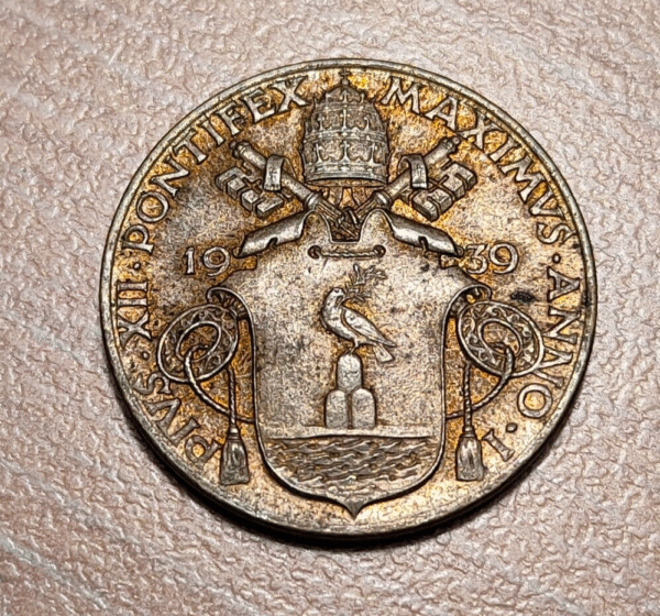 VATICANO PIO XII 5 CENTESIMI 1939 EBC/EBC+