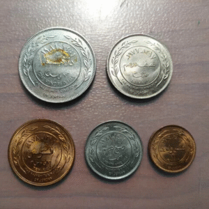 LOTE 5 MONEDAS JORDANIA JORDAN