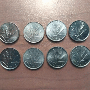 LOTE 8 MONEDAS ITALIA REPUBLICA