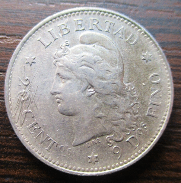 ARGENTINA 20 CENTAVOS 1882 - RAYITAS - Imagen 2