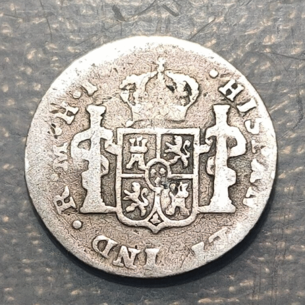 MEXICO FERNANDO VII 1/2 REAL 1811 HJ BC - Imagen 2