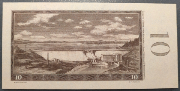 CZECHOSLOVAKIA CHECOSLOVAQUIA 10 KORUN 1960 P88d SC UNC - Imagen 2